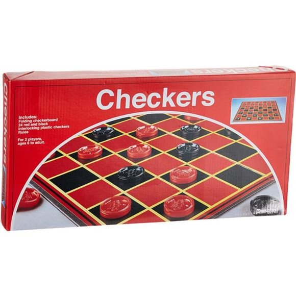 Pressman Checkers -- Classic Game With Folding Board and Interlocking Checkers - Picture 2 of 3